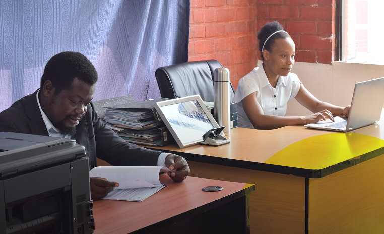 Team working in office